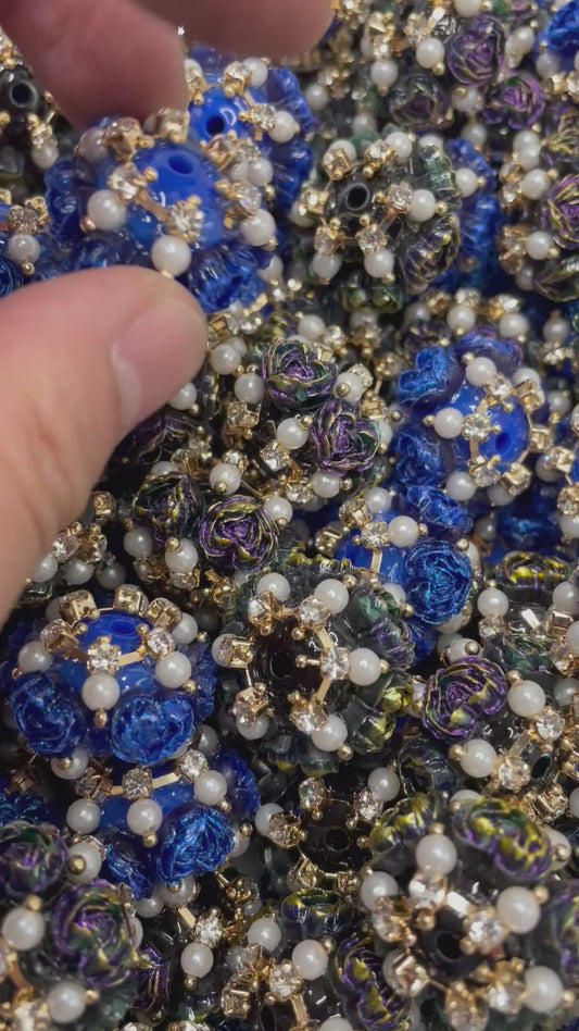 Flower beads Pendant beads Khinpyu Flower Pearl Random Mix