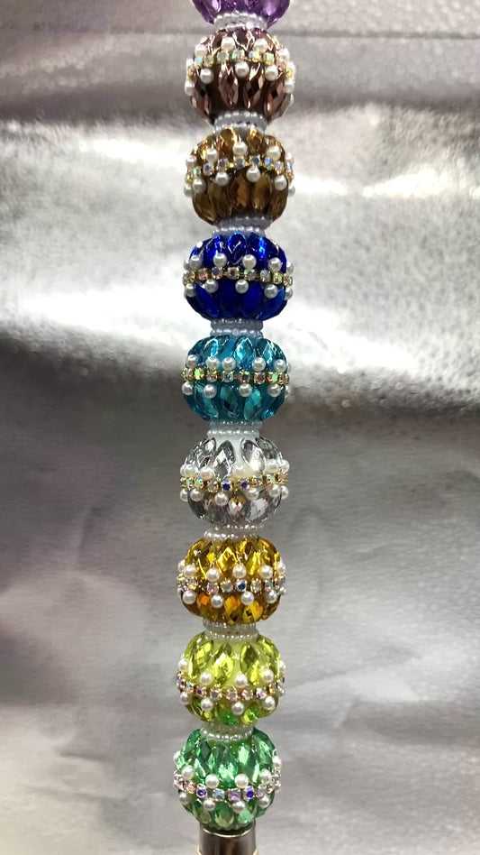 Fancy Beads Upright and inverted rhombic crystals Golden Chain mirror uv Bubble Beautiful beads 20mm Random Mix