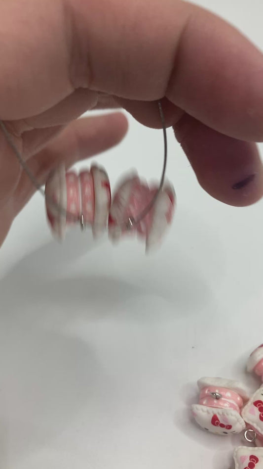 Acrylic beads HK Pendant Earrings 16mm