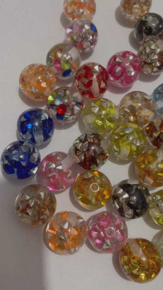 16mm acrylic beads diamond bead Christmas bead