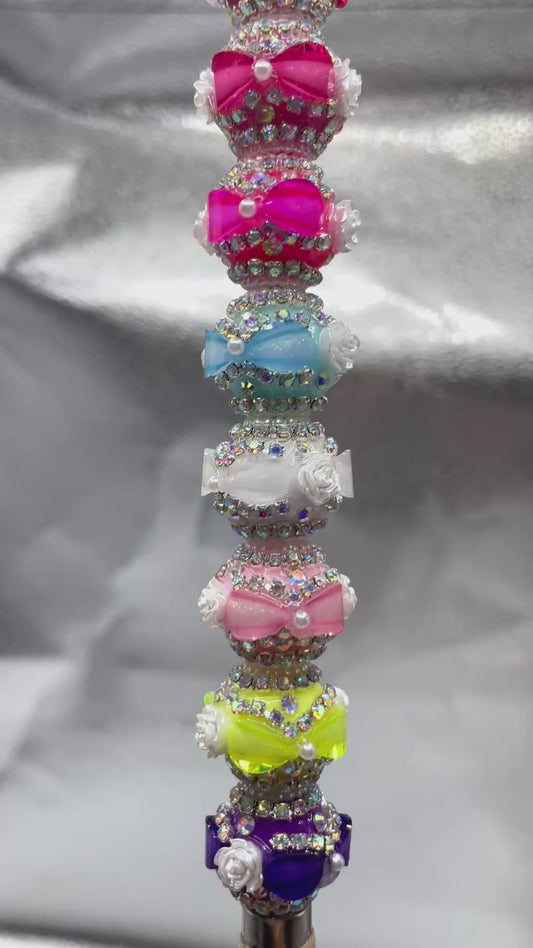 Beaded beadable fancy lantern heart rose flower beads ,random mix