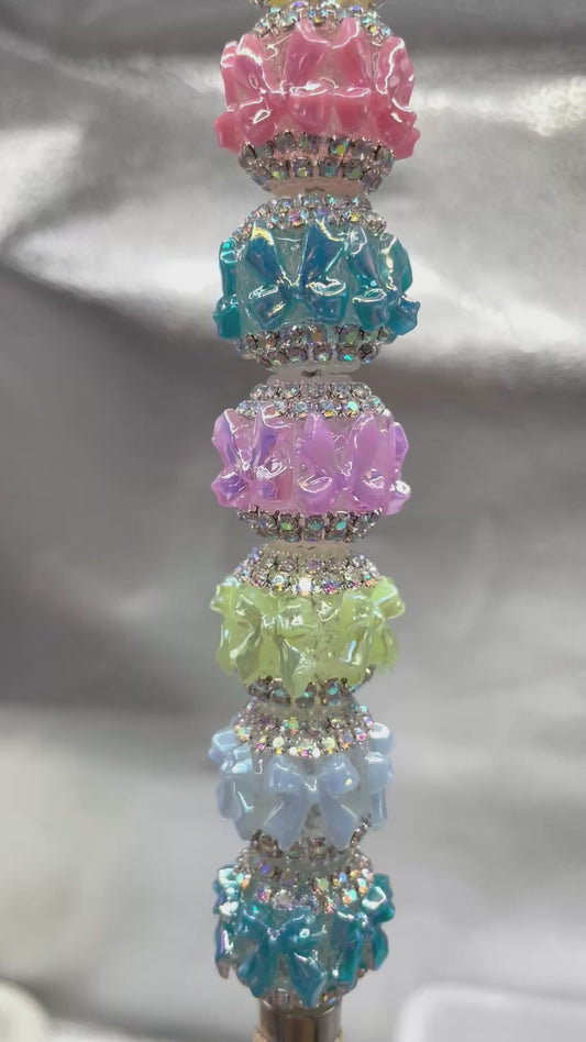 UV bow-shaped beads Pearl gasket Chain Random Mix