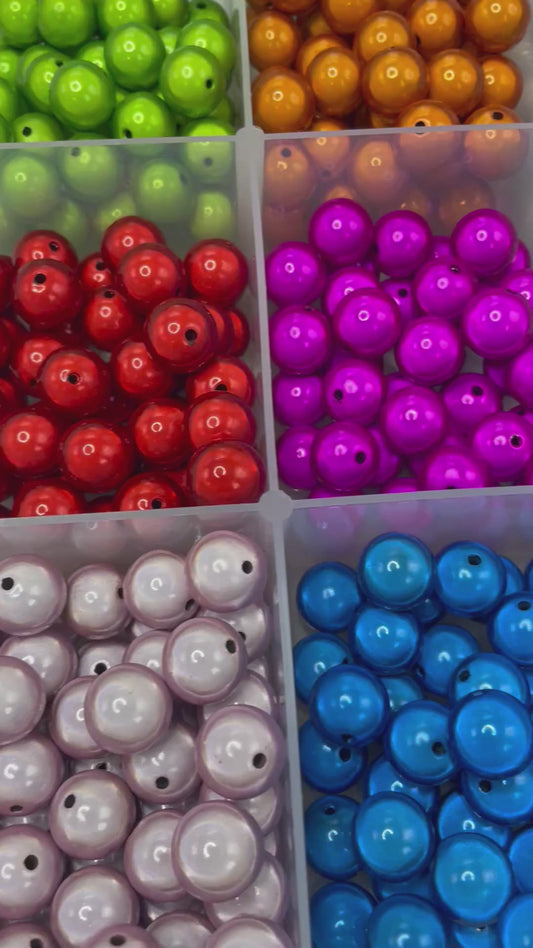 Diy acrylic beads Laser Reflective finished on surface 16mm lightbulb beads ,colored ,random mix