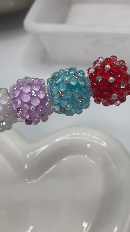 Bubble beads Flower beads Pearl washer beads Random Mix