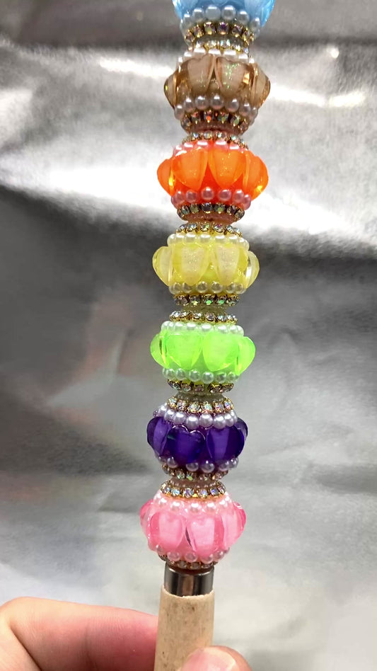 Fancy Beads Pumpkin beads Golden Chain Pearl gasket Bubble Random Mix 19mm