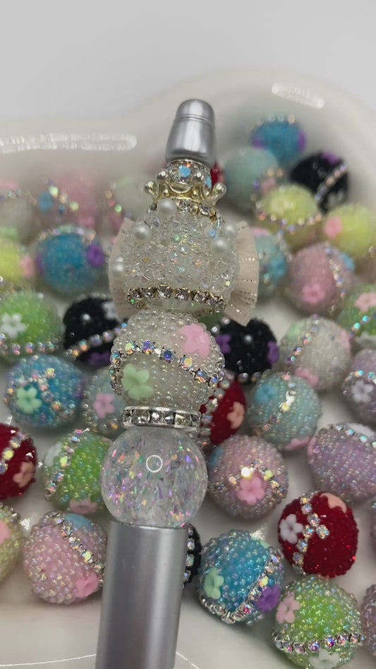 Bubble flowers beads Chain bubble flowers acrylic beads 16mm Random Mix