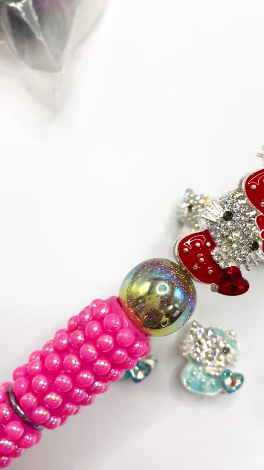 Metal beads HK Rhinestone Heart Random Mix