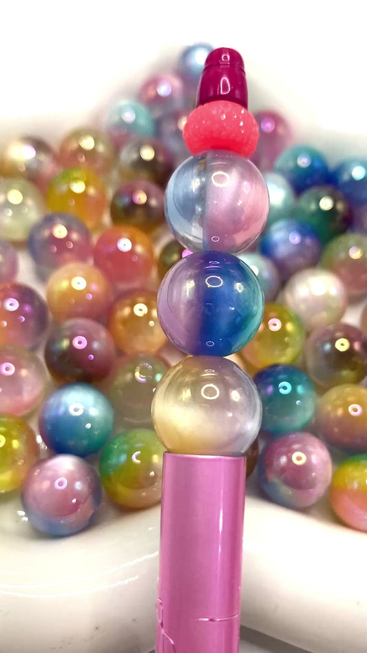 Acrylic beads Cat's eye beads glitter ombre beads （#9）