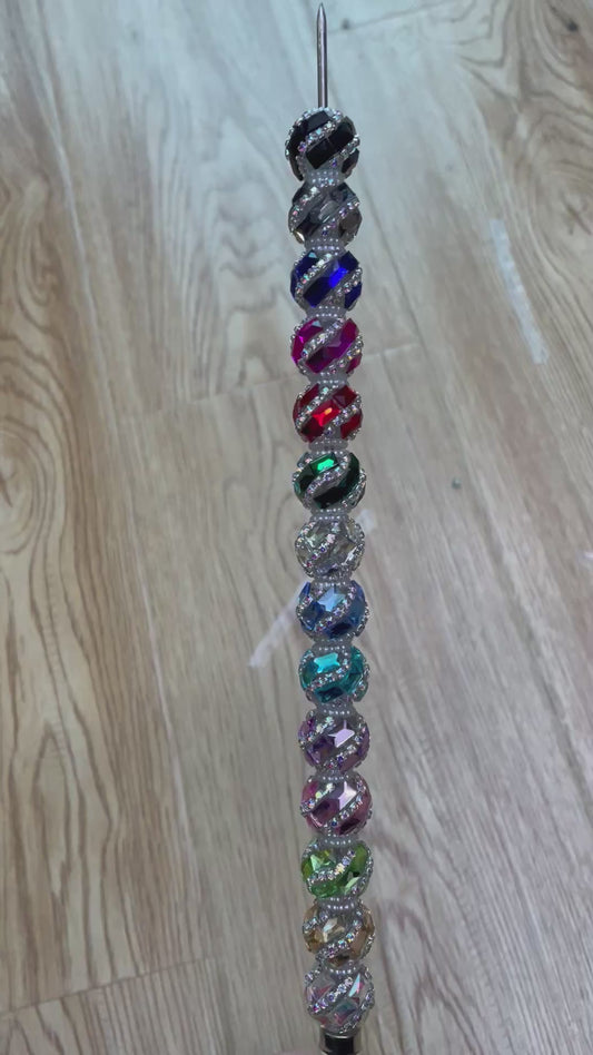 Mirror bead with chain fancy beads random mixed Random Mix