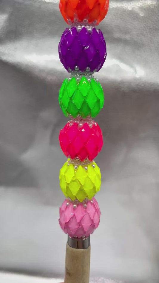 Fancy Beads Neon Checkerboard beads Pineapple beads Rhombus Mirror Bubbles and pearl gaskets Beads