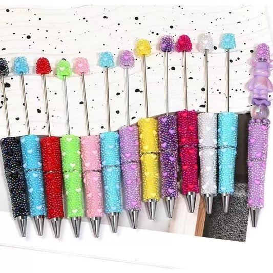 Sugar ballpoint pen Heart Bubble heart DIY beading pen Random Mix