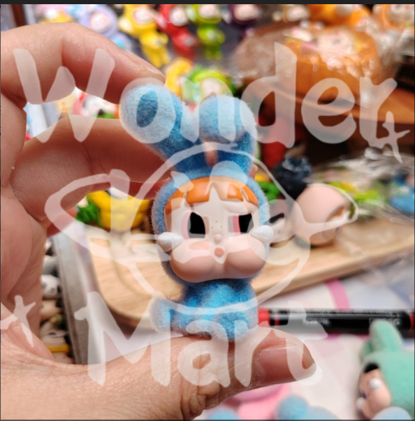 Crying the baby Fuzzy Keychain Pen Toppers Ornament Crying Kids Series Random Mix
