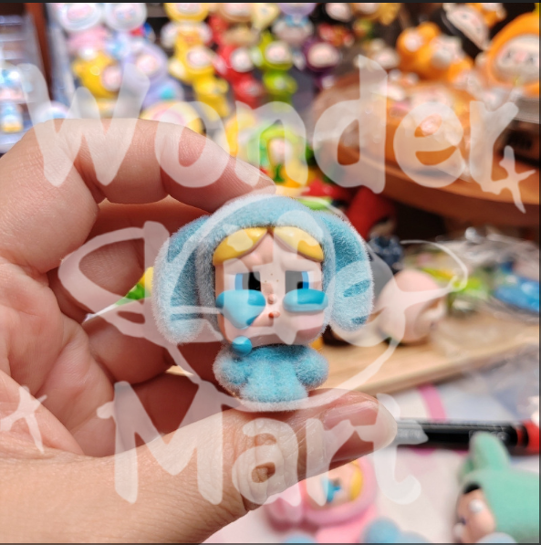 Crying the baby Fuzzy Keychain Pen Toppers Ornament Crying Kids Series Random Mix